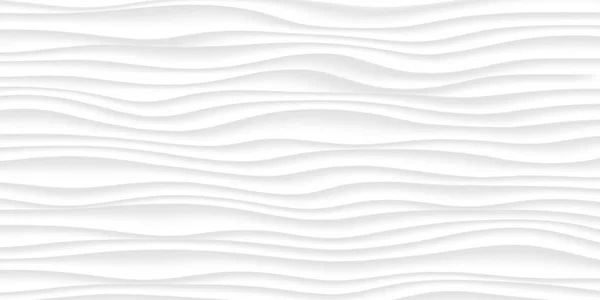 ホワイト テクスチャを行します。灰色の抽象的なパターンをシームレス。波波状の性質の幾何学的な現代。インテリア壁 3 d 設計のための白い背景。ベクトル図 — ストックベクタ