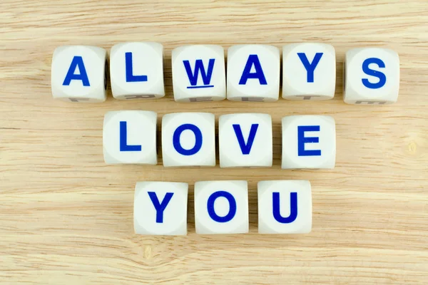 Allways Love You alfabet blokken — Stockfoto