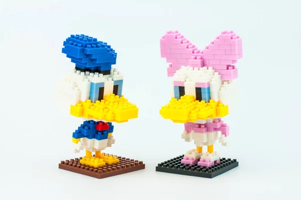 Donald ve Daisy Duck mikro bloklar — Stok fotoğraf