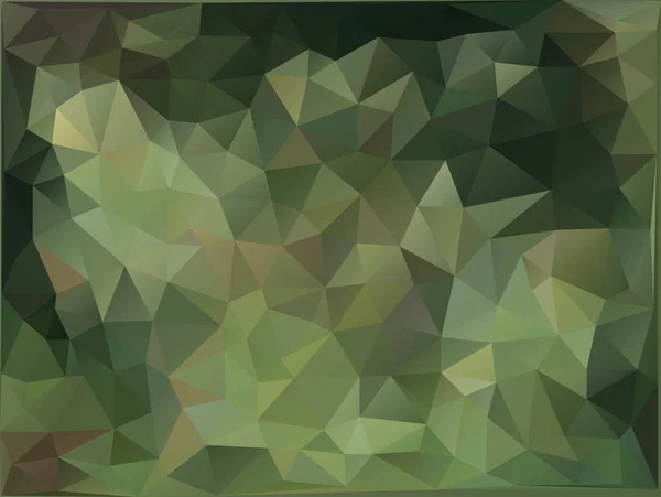 Abstrakt låg poly bakgrund av trianglar i gröna färger — Stock vektor