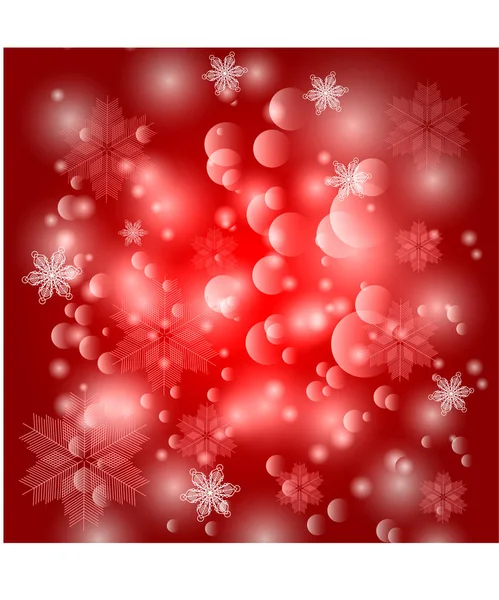 Веселого Різдва і щасливого нового року. червоний фон Різдво з сніжинки, Різдвяна ялинка — стоковий вектор