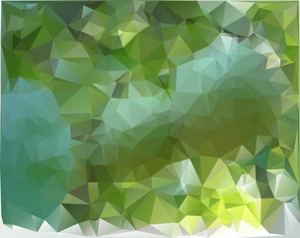 Abstrakt låg poly bakgrund av trianglar i gröna färger — Stock vektor