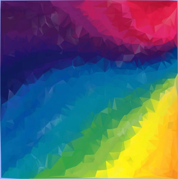 Ilustración poligonal multicolor, que consiste en triángulos. Fondo geométrico en estilo origami con gradiente. Diseño triangular para su negocio. Arco iris, imagen del espectro. — Vector de stock