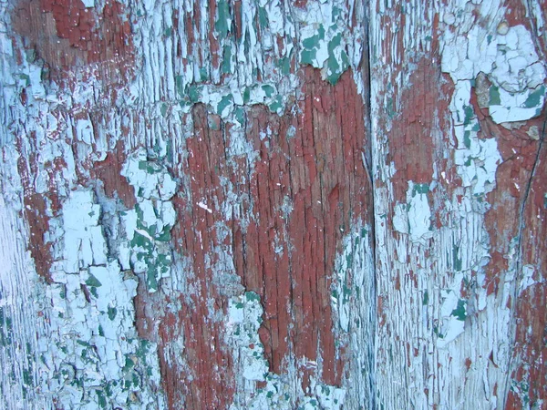 Vintage wood background with peeling paint. — Stock Photo, Image