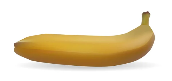 Isolato su sfondo bianco banana gialla — Vettoriale Stock