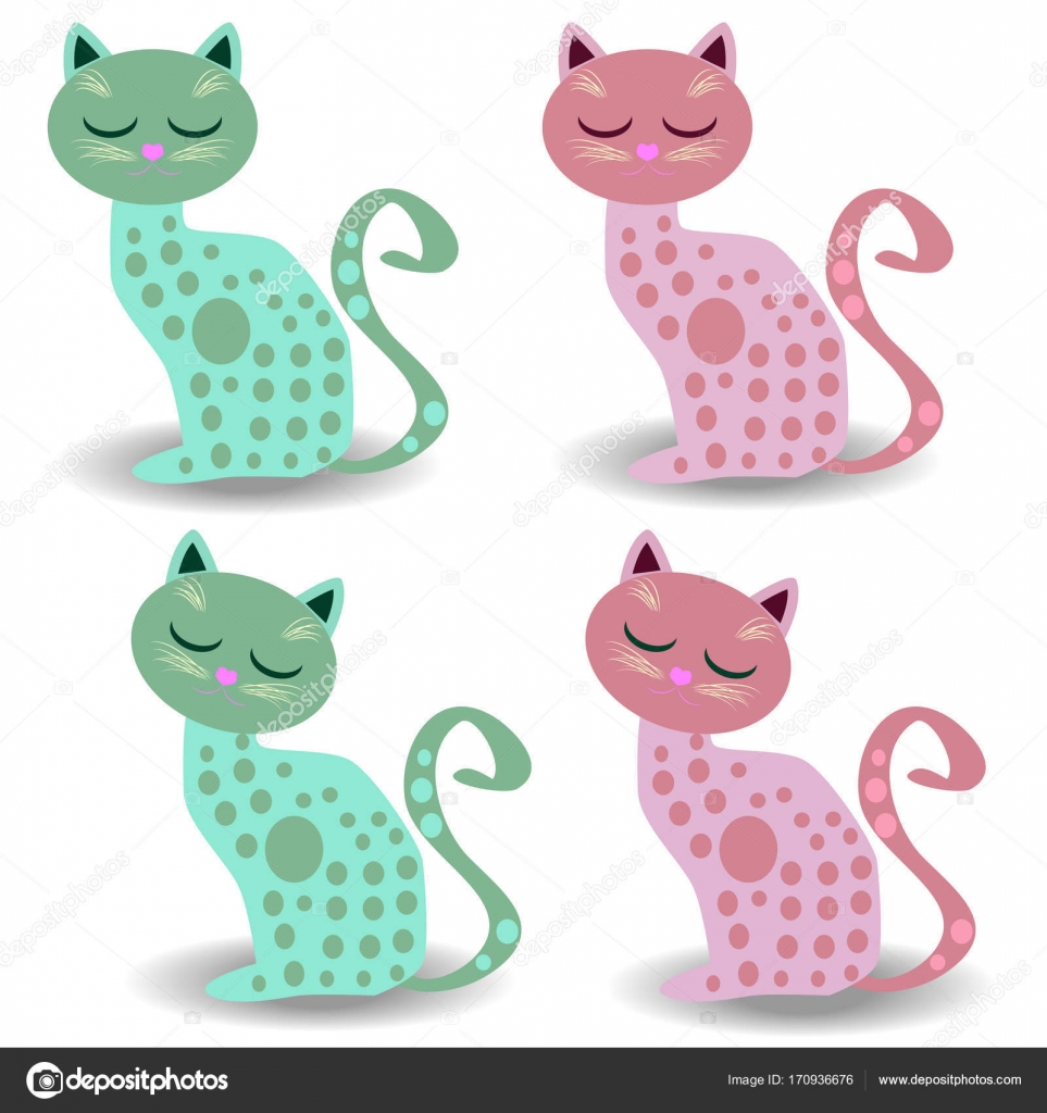 Mignons Chats Et Animaux Illustration Vectorielle Image Vectorielle Michiru13 C