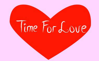 Yazıt kırmızı kalp, kartpostal, Sevgililer günü aşk için zaman