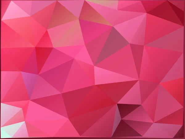 Розовая многоугольная иллюстрация, состоящая из треугольников. Геометрический фон в стиле Оригами с градиентом. Треугольная конструкция — стоковый вектор