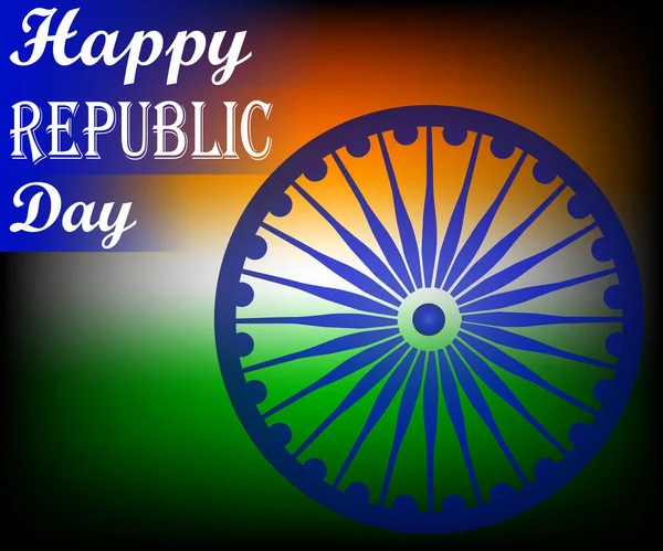 Happy Hint Cumhuriyeti gün kutlama posteri veya başlığı arka plan. — Stok Vektör