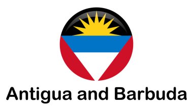 Antigua ve Barbuda bayrağı. resmi renkler ve orantı doğru