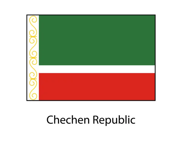 Zászló Csecsen Köztársaság hivatalos színekben — Stock Vector