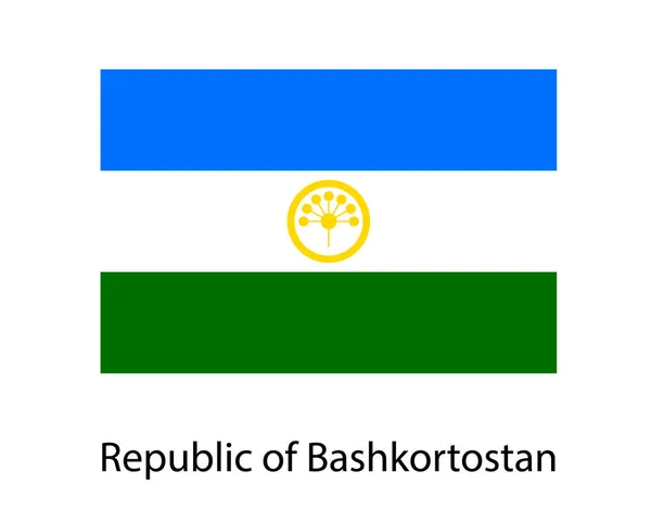 Флаг Башкортостана, территория Российской Федерации. Этническая Россия — стоковый вектор