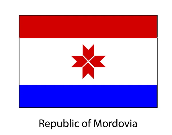 Mordovia flag. Mordovia flag Template for independence day. — ストックベクタ