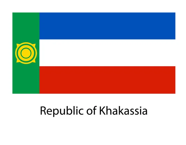 Khakassia vlag op transparante achtergrond. Khakassia vlag sjabloon — Stockvector