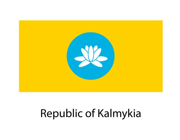 Vlag van de Russische republieken van Kalmykia. — Stockvector