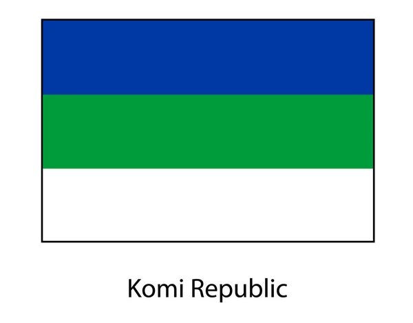 Zászló Komi szövetségi téma Oroszország. Komi nemzeti lobogó, — Stock Vector