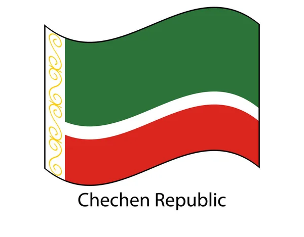 Zászló Csecsen Köztársaság hivatalos színekben — Stock Vector