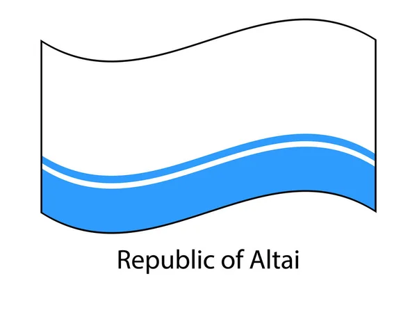 Az Altai Köztársaság zászlója, Oroszország. Orosz Szövetségi Állam. Altaj — Stock Vector