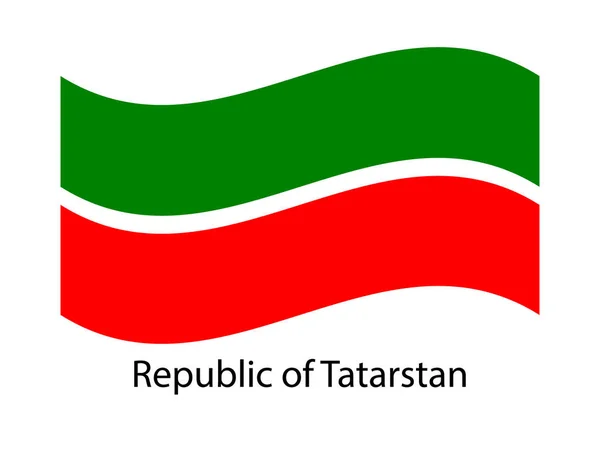 Zászló Tatár Köztársaság Szövetségi tárgya Oroszország. Tatária — Stock Vector