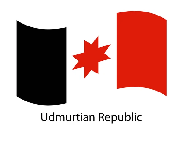 Εθνική σημαία Udmurtia σε λευκή υφή φόντου. — Διανυσματικό Αρχείο