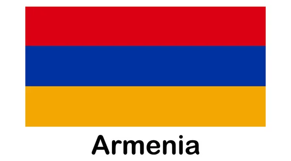 National flag of Armenia in the original colours and proportions — Stock Vector