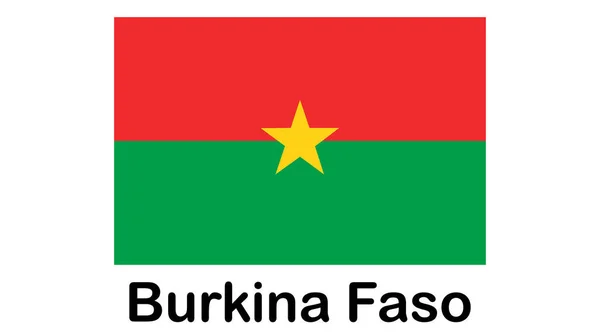 Burkina Faso vlag, officiële kleuren en proportie correct. Nat — Stockvector