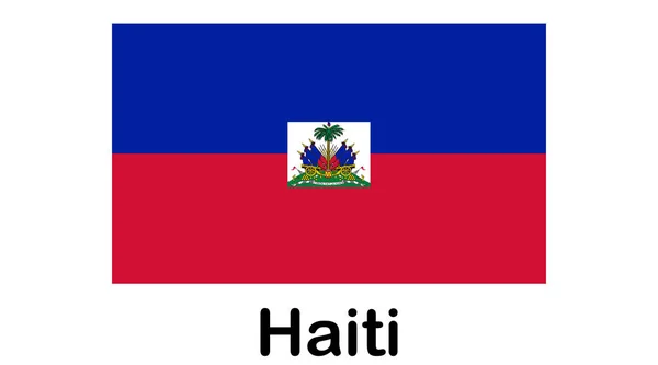 Flag of Republic of Haiti and formerly called Hayti is a country — Stock vektor