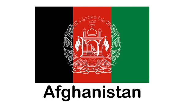 Flag of Afghanistan. Accurate dimensions, elements proportions a — Stock Vector