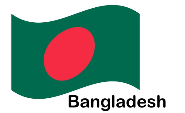 Bandeira de Bangladesh, cores oficiais e proporção corretamente. Proporção —  Vetores de Stock