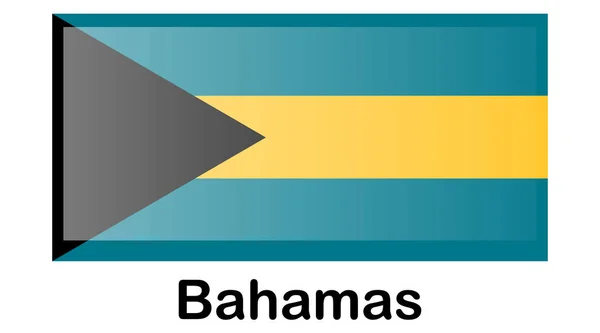 Bahamas Flag for Independence Day and infographic — Stock vektor