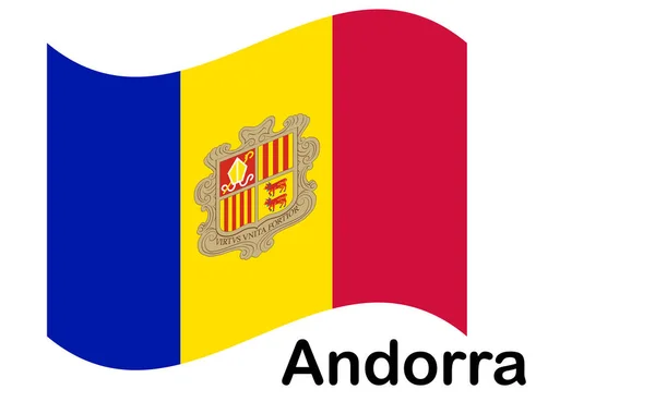 Bandeira de Andorra, Principado de Andorra. Modelo de adjudicação de contratos —  Vetores de Stock