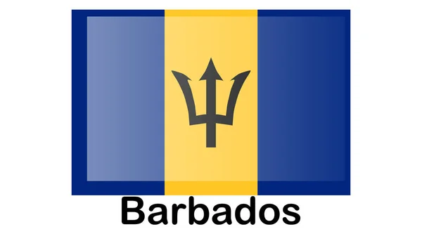 Illustration Flag of Barbados for continue, Flag Of Barbados Iso — Stock vektor