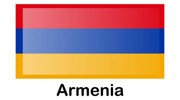 National flag of Armenia in the original colours and proportions — Stock vektor