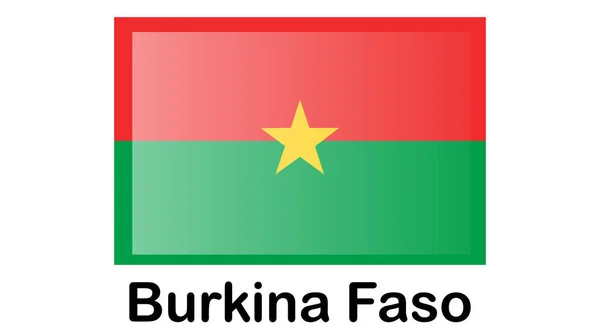 Burkina Faso vlag, officiële kleuren en proportie correct. Nat — Stockvector