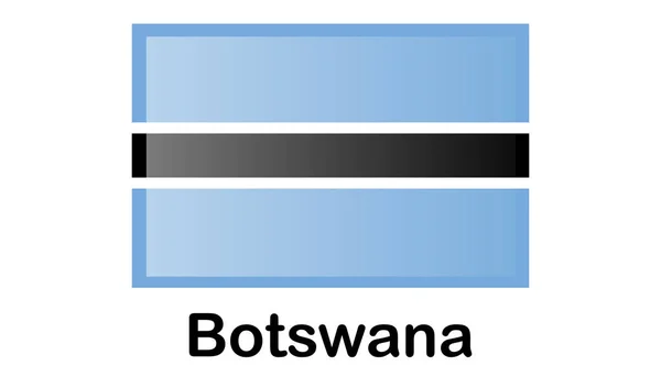 Botswana nemzeti lobogója eredeti színekben és arányban — Stock Vector