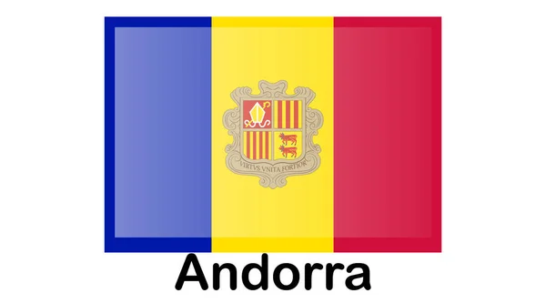 Bandeira de Andorra, Principado de Andorra. Modelo de adjudicação de contratos —  Vetores de Stock