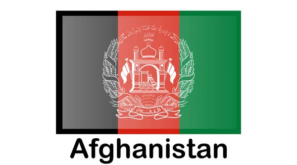 Flag of Afghanistan. Accurate dimensions, elements proportions a — Stock Vector