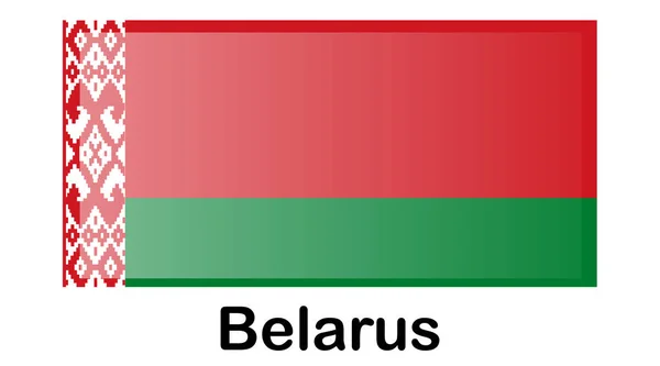 Прапор Білорусі. Оригінальний і простий Білоруський прапор ізольований в — стоковий вектор