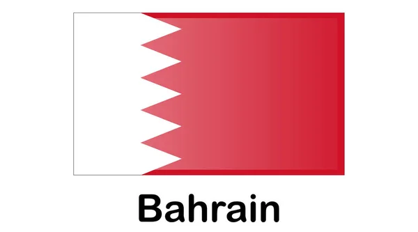 Original and simple Bahrain flag isolated in official colors and — Stock Vector