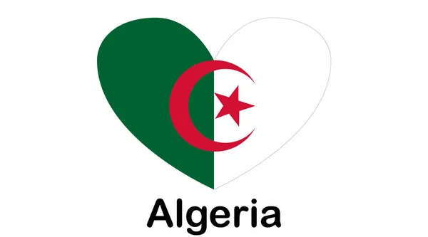 アルジェリアの国旗を色と形に分けて — ストックベクタ