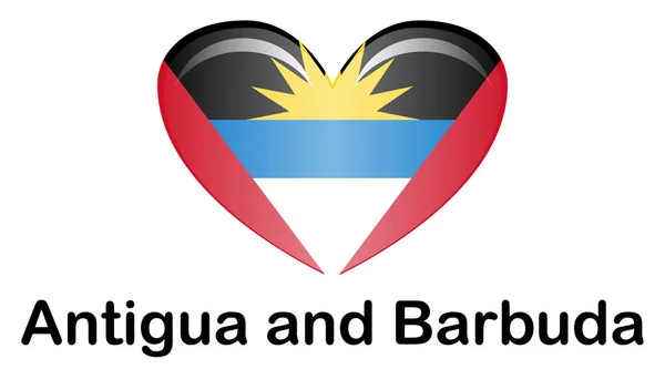 Antígua e Barbuda. cores oficiais e proporção correta —  Vetores de Stock