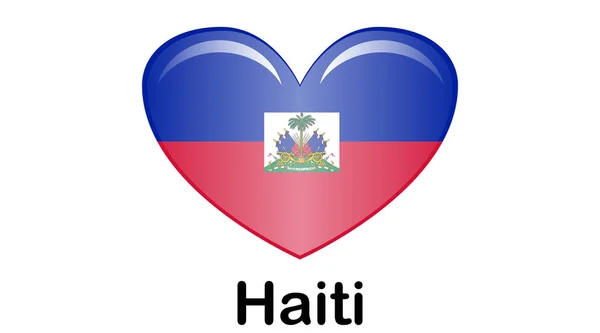 Haiti Cumhuriyeti bayrağı ve eski adıyla Hayti bir ülkedir. — Stok Vektör