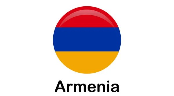 National flag of Armenia in the original colours and proportions — Stock vektor