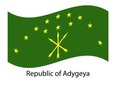 Adigeya Cumhuriyeti bayrağı Rusya Federal vatandaşı