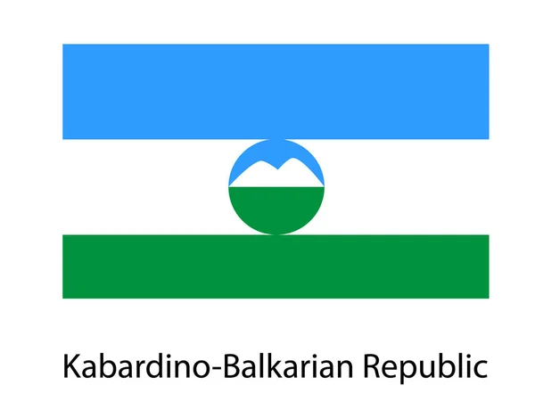 A kabardino-balkáni zászló. Oroszország régiója. Templa — Stock Vector