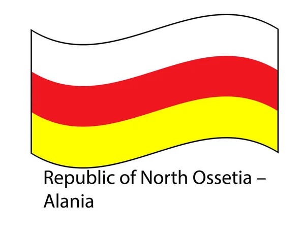 Vlag van Noord-Ossetië - Alania Republiek, Rusland — Stockvector