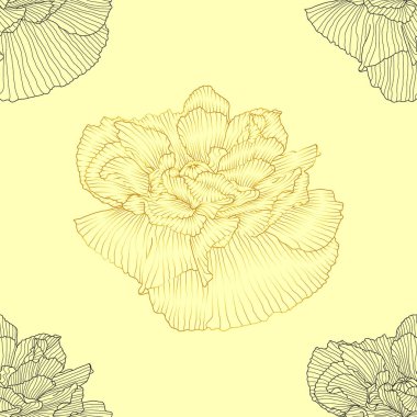 Altın gelinciklerin geçmişe ait desenleri. Sanat süsü yeni moda..