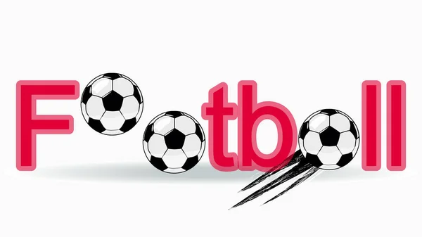 Illustration élégante de l'inscription du mot football. Gr. — Image vectorielle