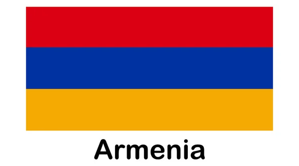 Orijinal renk ve oranlarda Ermenistan ulusal bayrağı — Stok Vektör