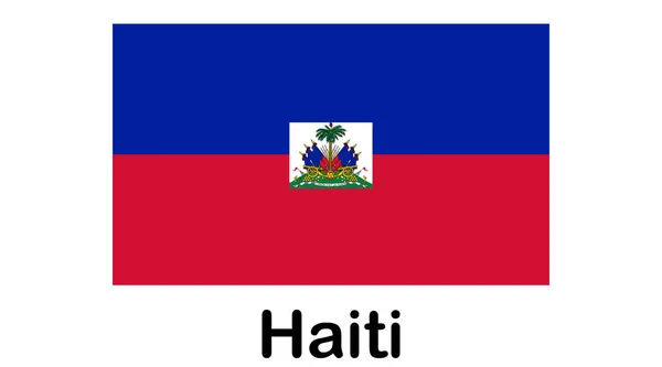 Bandeira da República do Haiti e anteriormente chamada Hayti é um país — Vetor de Stock